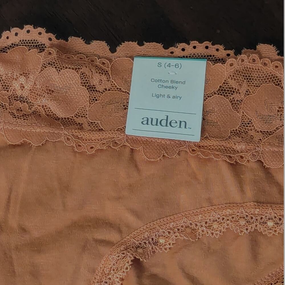 New auden Apricot Color Cotton Blend Light & Airy Cheeky Panties Size s (4-6) - Picture 4 of 6